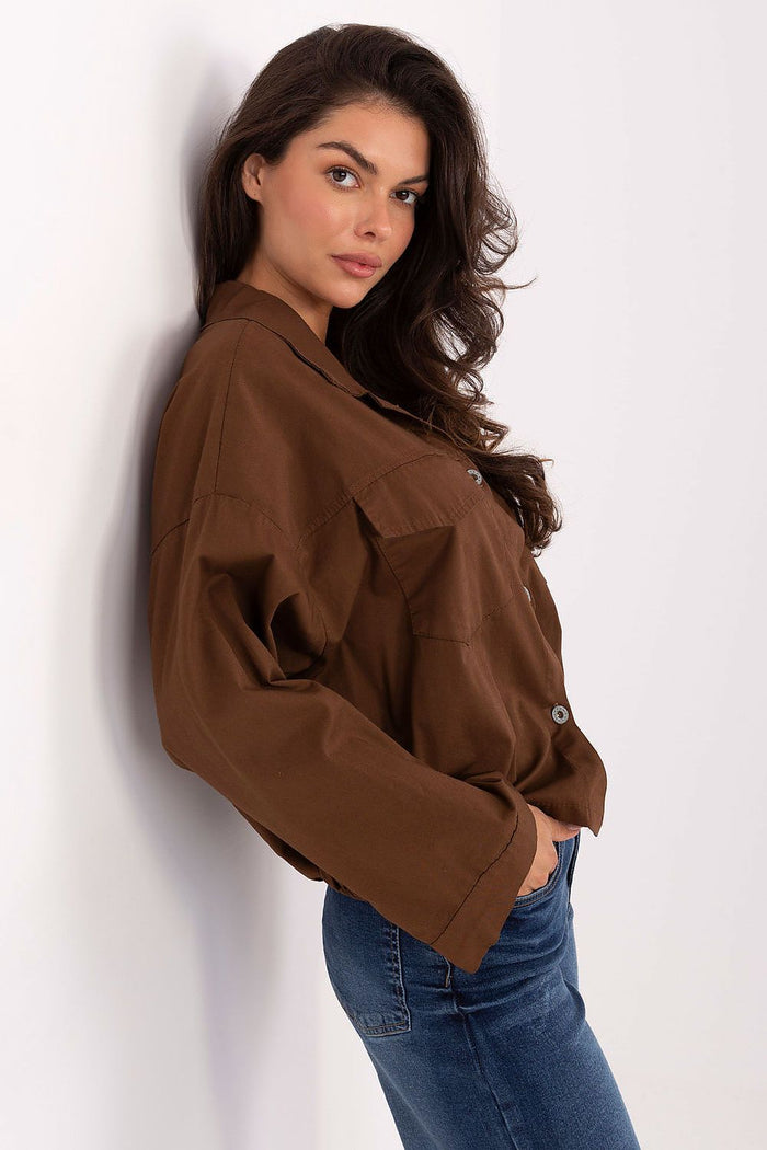 Rue Paris Casual Oversized Long Sleeve Shirt - Shirts