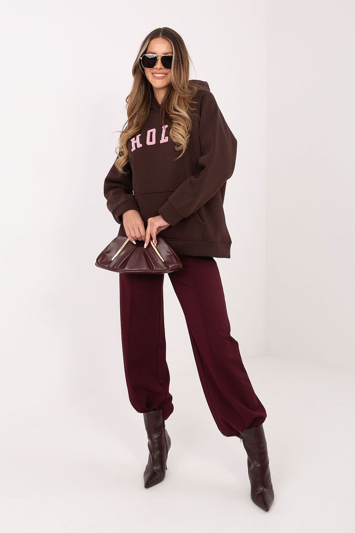 Rue Paris Hooded Sweatshirt with Bold 'HOLY' Print - Sweatshirts