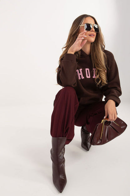 Rue Paris Hooded Sweatshirt with Bold 'HOLY' Print - Sweatshirts