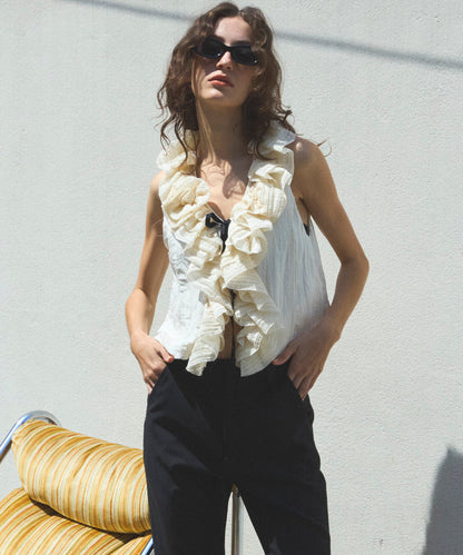 【SALE】Washer Ruffle Tops