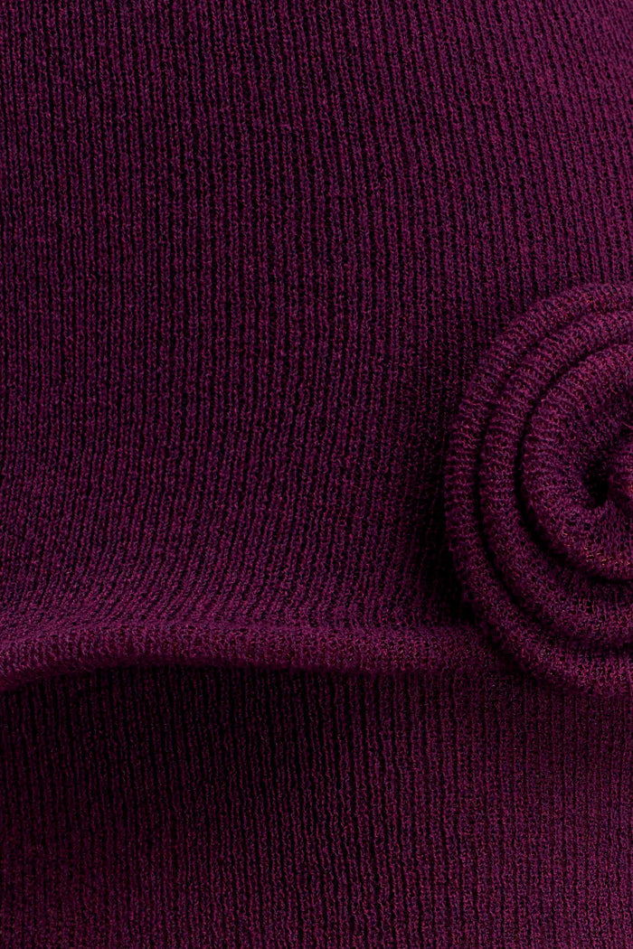 Samira Knit Long Sleeve Mini Dress - Plum