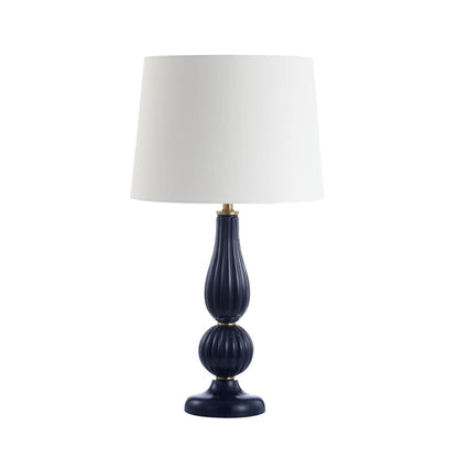 Santina Glass Table Lamp Navy 63cm