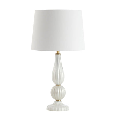 Santina Glass Table Lamp White 63cm