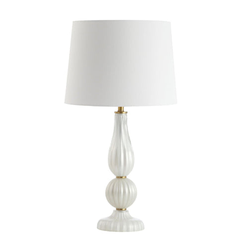 Santina Glass Table Lamp White 63cm