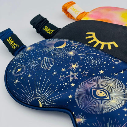 Satin Sleep Mask - Blue Celestial - Satin Sleep Mask