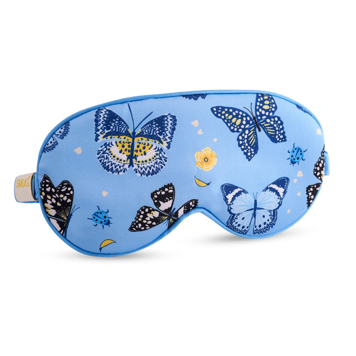 Satin Sleep Mask - Butterflies Print Sleep Mask Only - Satin Sleep Mask