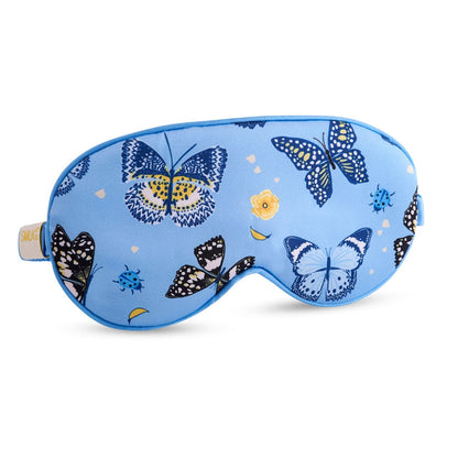 Satin Sleep Mask - Butterflies Print Sleep Mask Only - Satin Sleep Mask
