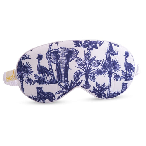 Satin Sleep Mask - Elephant Print Sleep Mask Only - Satin Sleep Mask
