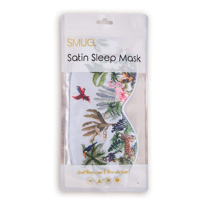 Satin Sleep Mask - Jungle Print - Satin Sleep Mask