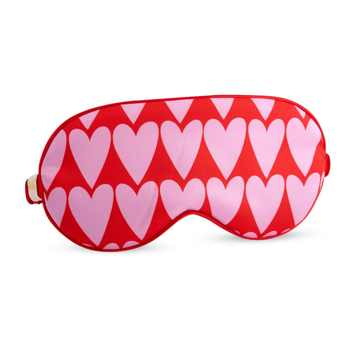 Satin Sleep Mask - Longheart Print Sleep Mask Only - Satin Sleep Mask