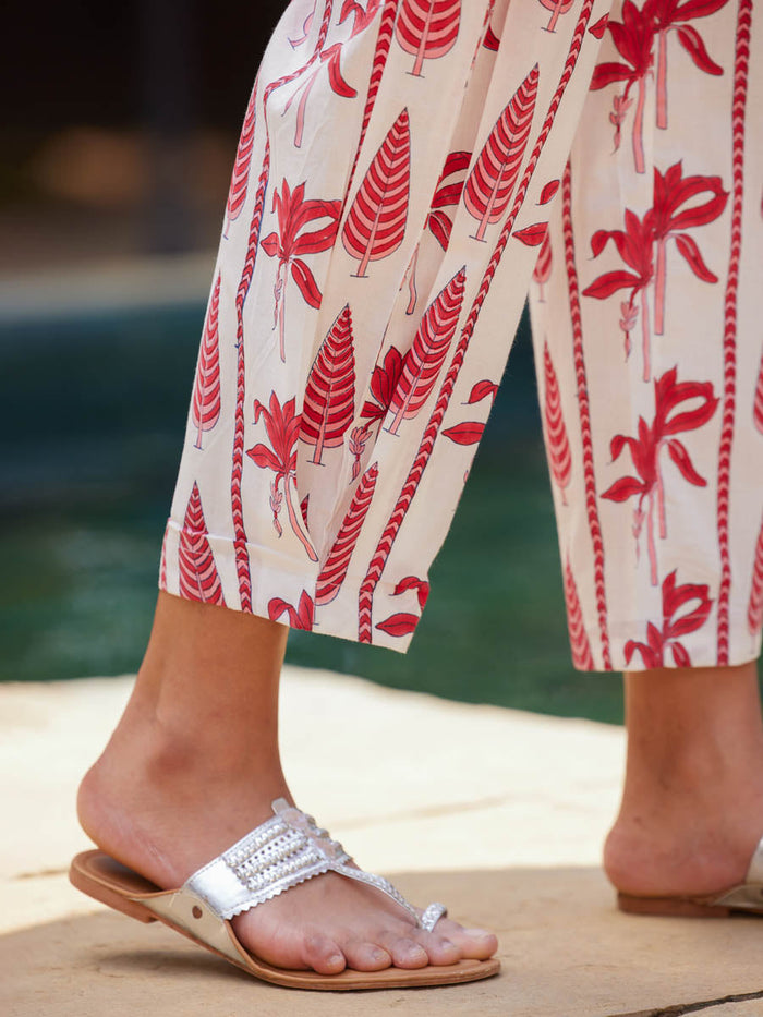 Scala Cotton Pleated Pants