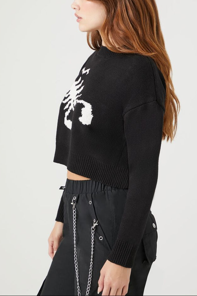 Scorpion Cropped Sweater