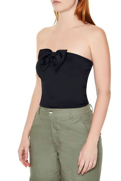 Scuba Knit Bow Tube Top
