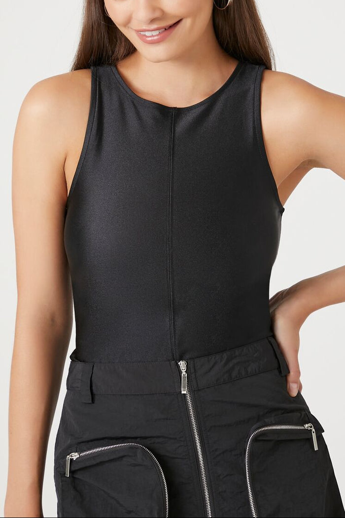 Seamed Sleeveless Bodysuit