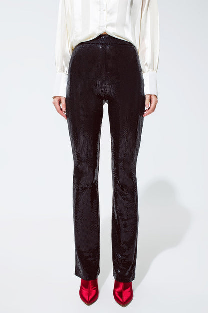 Sequin Leggings in Black - trousers