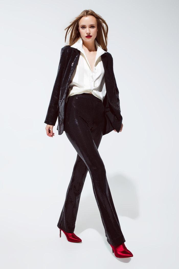 Sequin Leggings in Black - trousers