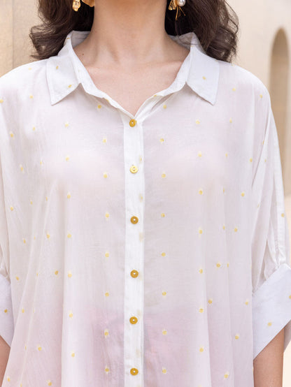 Set of 2 - Noorani Oversized Long Shirt & Salwar Set - Pinklay