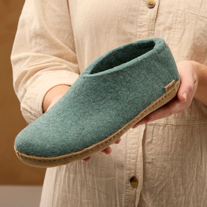 glerups Shoe with leather sole Shoe with leather sole 11 North Sea