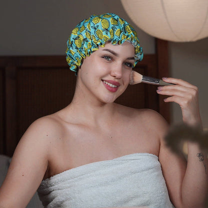 Shower Cap - Lemon Print - Shower Caps