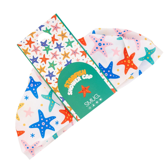 Shower Cap - Starfish Print for Trendy Protection - Shower Caps