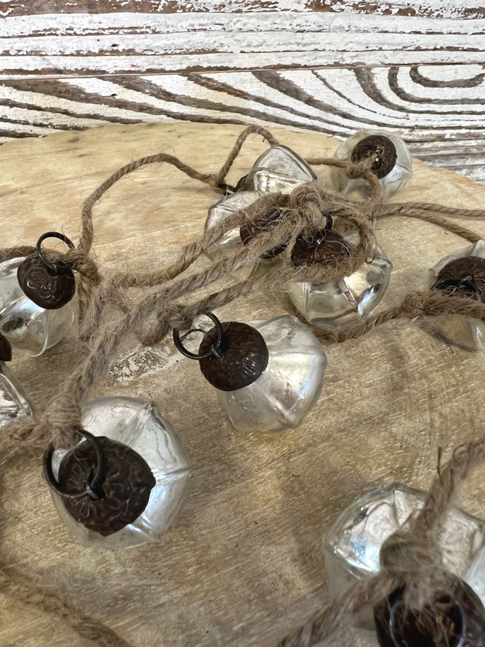 Silver Mercury Glass Ornament Garland