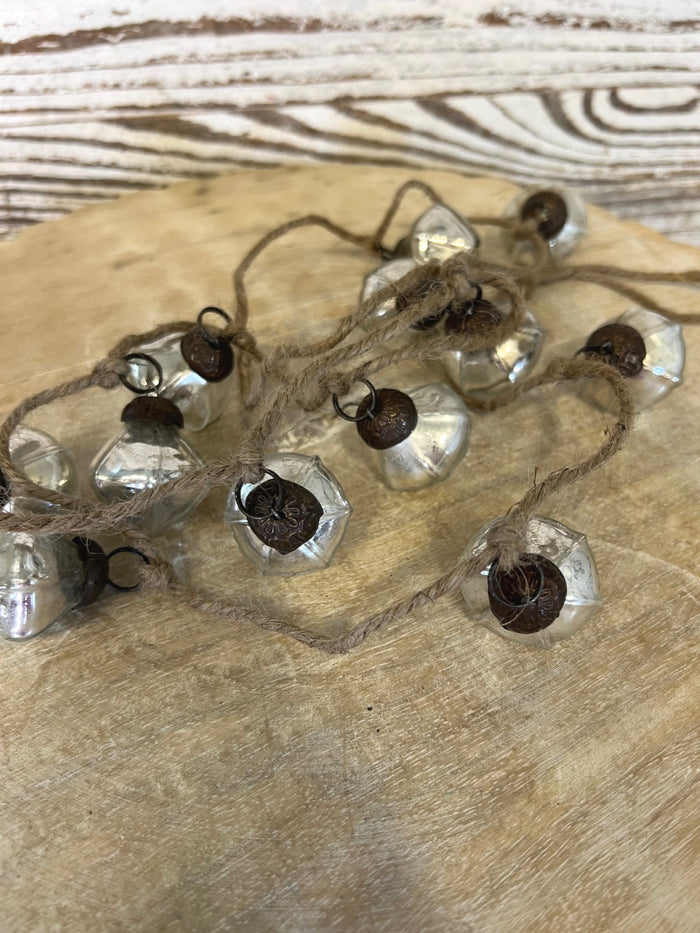 Silver Mercury Glass Ornament Garland