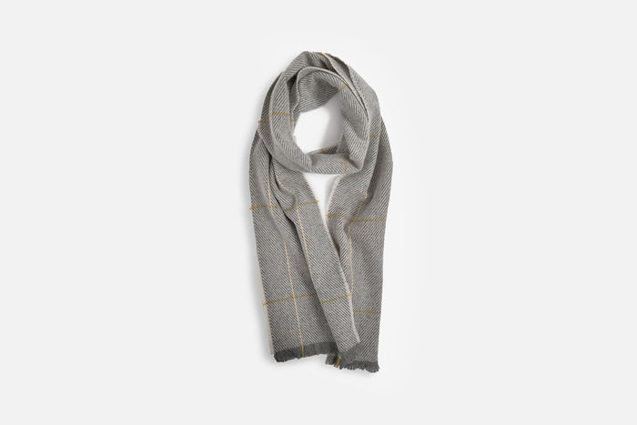 Silver Turra Merino Lambswool Scarf - Cushendale Woollen Mills