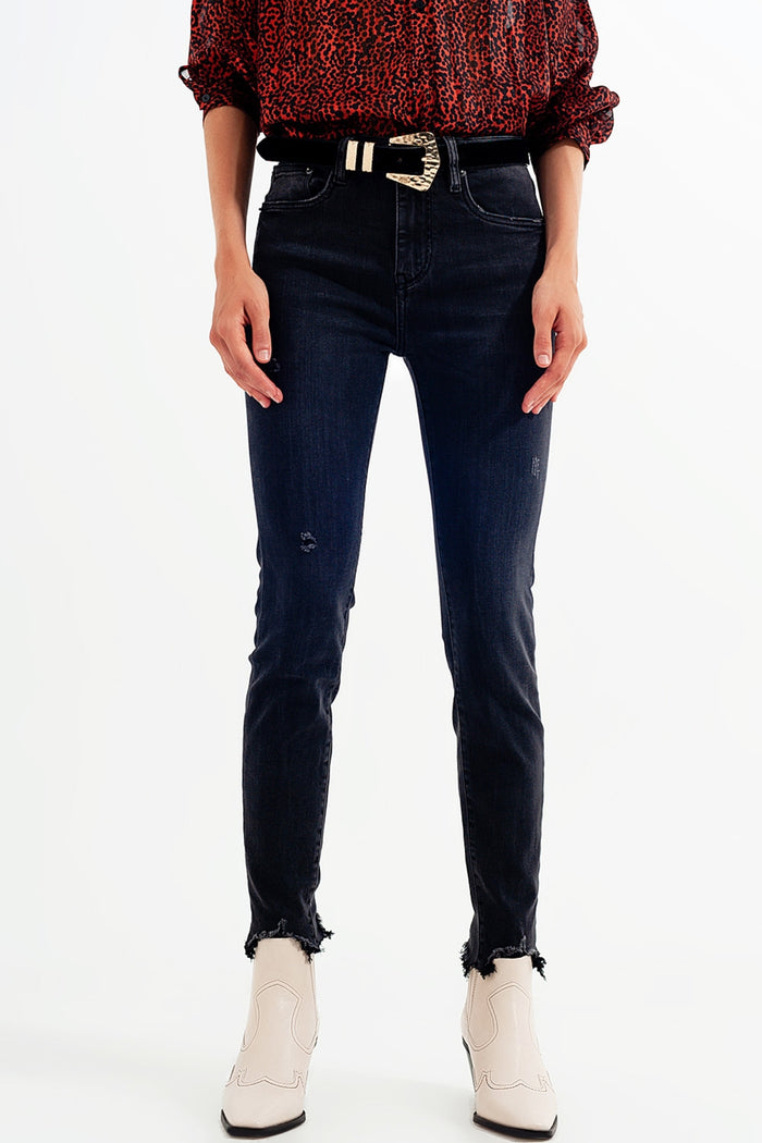 Skinny jeans in washed black - Denim