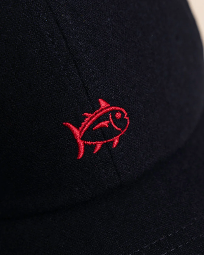 Skipjack Wool Leather Strap Hat - Navy