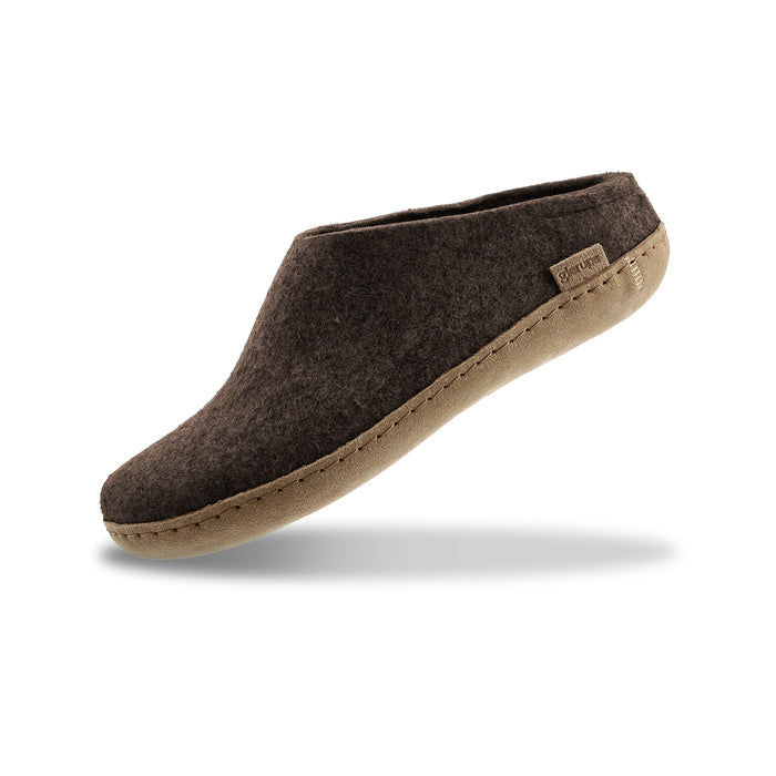 Slip-on with leather sole - Chestnut