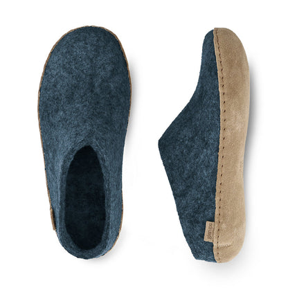 Slip-on with leather sole - Denim