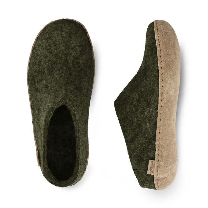 Slip-on with leather sole - Forest