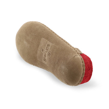 Slip-on with leather sole - Red