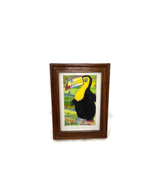 Small Toucan Framed Watercolor Art at Duckwells
