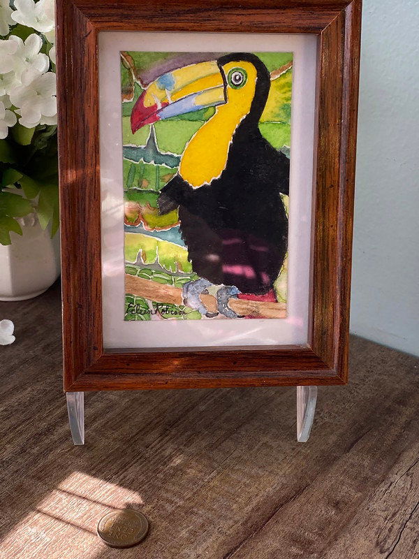 Small Toucan Framed Watercolor Art at Duckwells