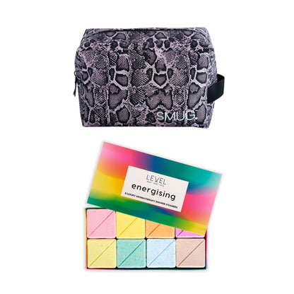 SMUG Wake-Up Wash Bag Set with Energising Bath Blocks Snake - Wake Up Wash Bag Set