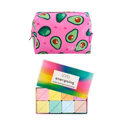 SMUG Wake-Up Wash Bag Set with Energising Bath Blocks Avocado - Wake Up Wash Bag Set
