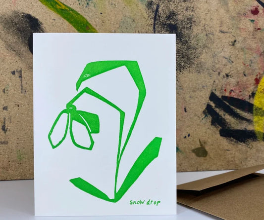 Snowdrop Card - Cushendale Woollen Mills