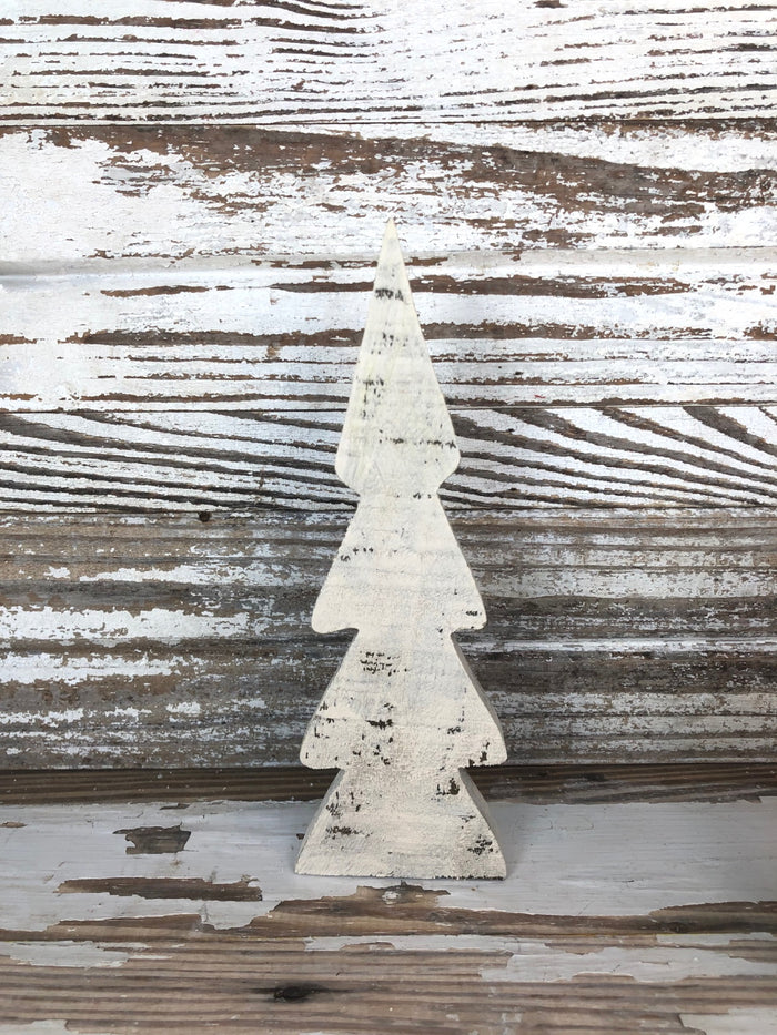Snowy Wooden Tree Set