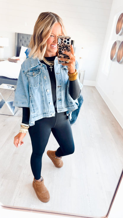 Sophie Denim Poncho Jacket
