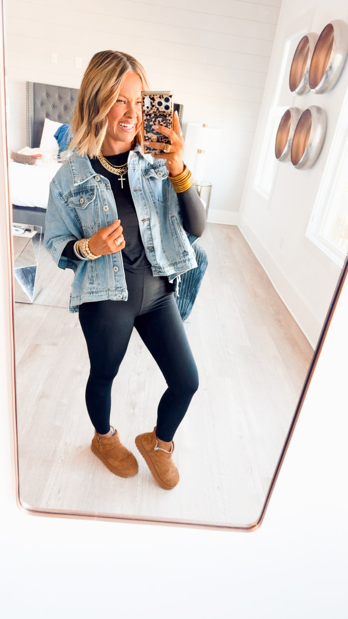 Sophie Denim Poncho Jacket