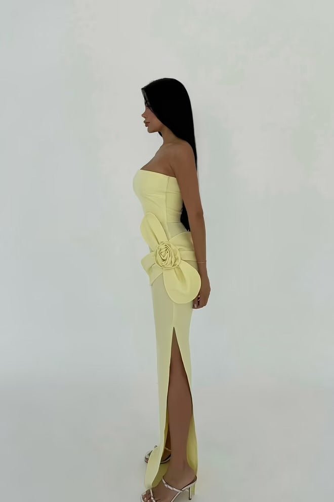 Sophie The Label Elegant Strapless Dress with Bow - Dress