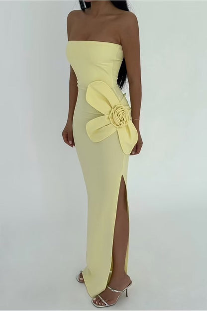 Sophie The Label Elegant Strapless Dress with Bow - Dress