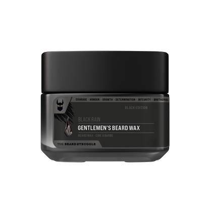 Special Reserve Beard Wax in Black Rain scent. The Beard Struggle