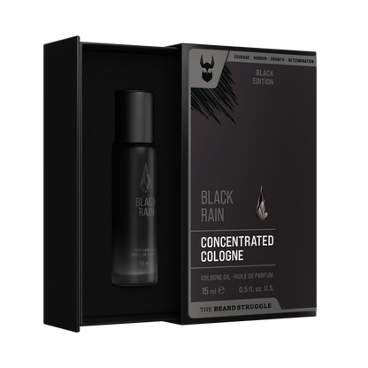 Special Reserve Cologne in Black Rain scent. The Beard Struggle