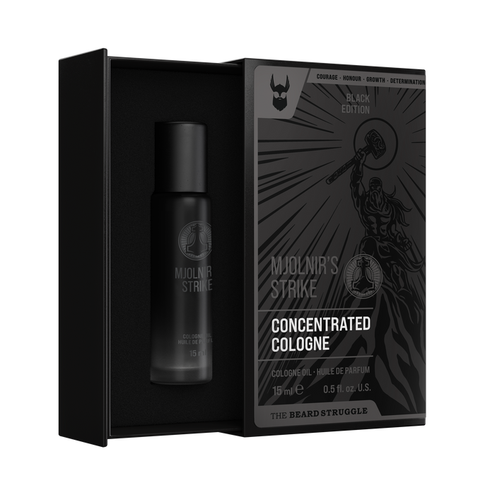 Special Reserve Cologne in Mjolnir's Strike scent. The Beard Struggle