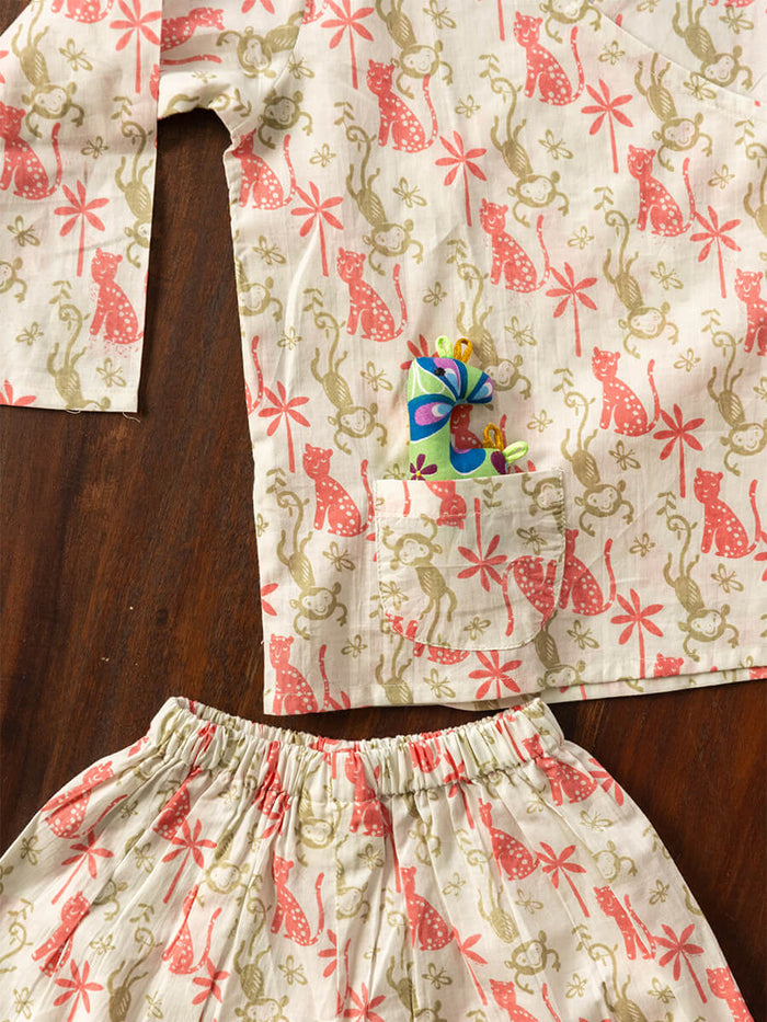 Sprouts Organic Cotton Angrakha Set - Pinklay