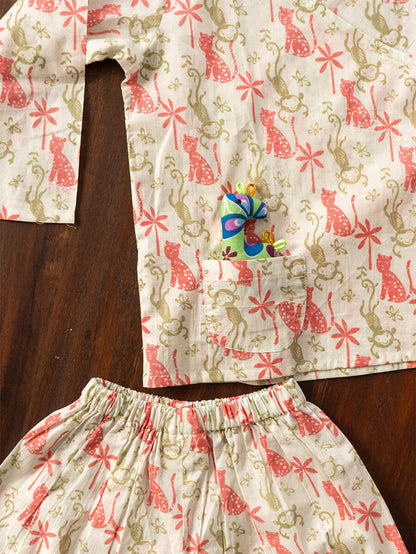 Sprouts Organic Cotton Angrakha Set - Pinklay