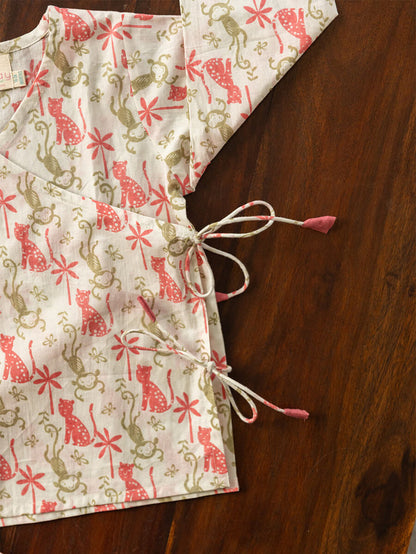 Sprouts Organic Cotton Angrakha Set - Pinklay