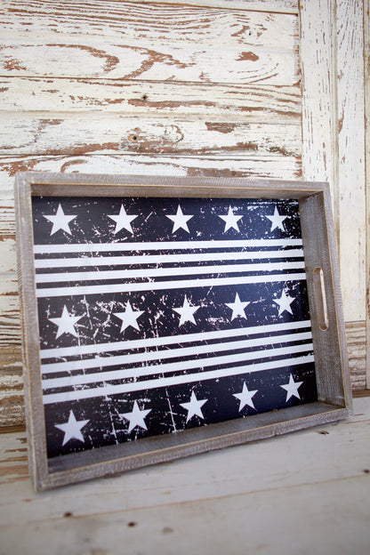 Stars And Stripes Wood Tray